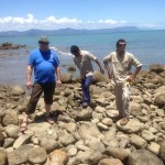 With the rangers on a thousands of years old fish trap on the Coral Sea. Victor Steffensen, 2014