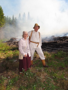 Ilmari (right) with his wife, Suoma, on the left.