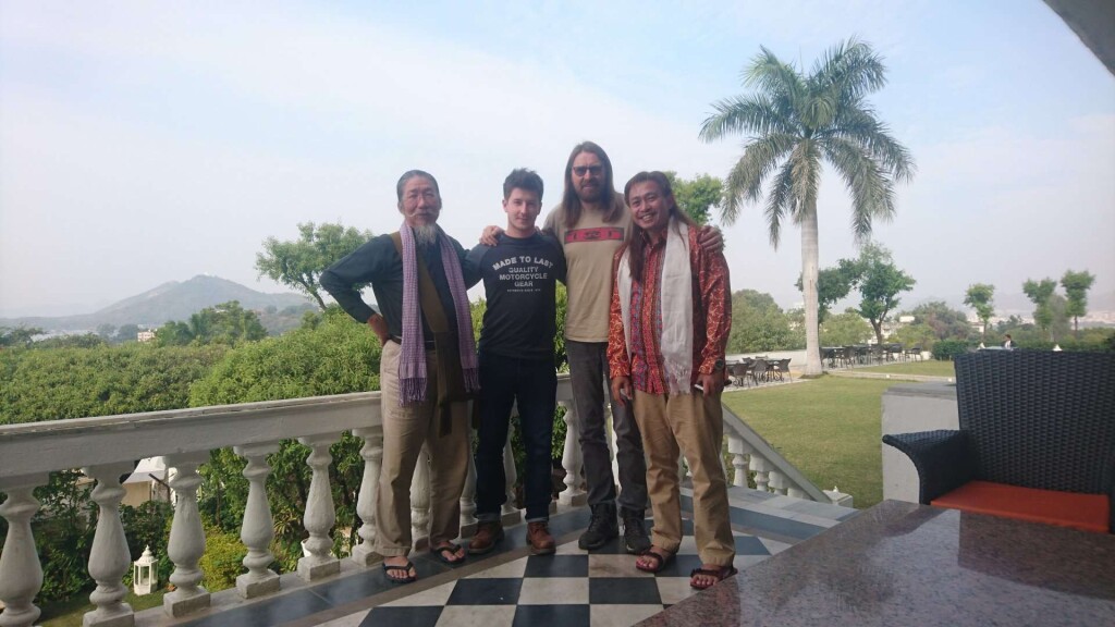 Hugu, Antoine and Curtis with ICCA president Teddy, in Udaipur, India.